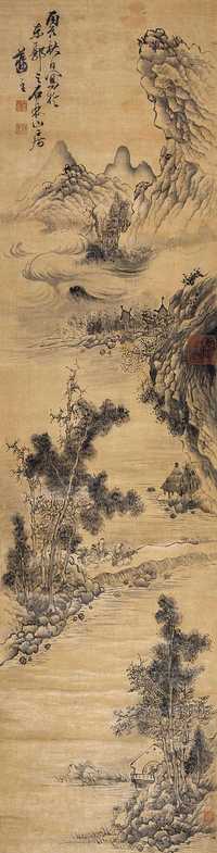 蓝孟 东郭山居 立轴